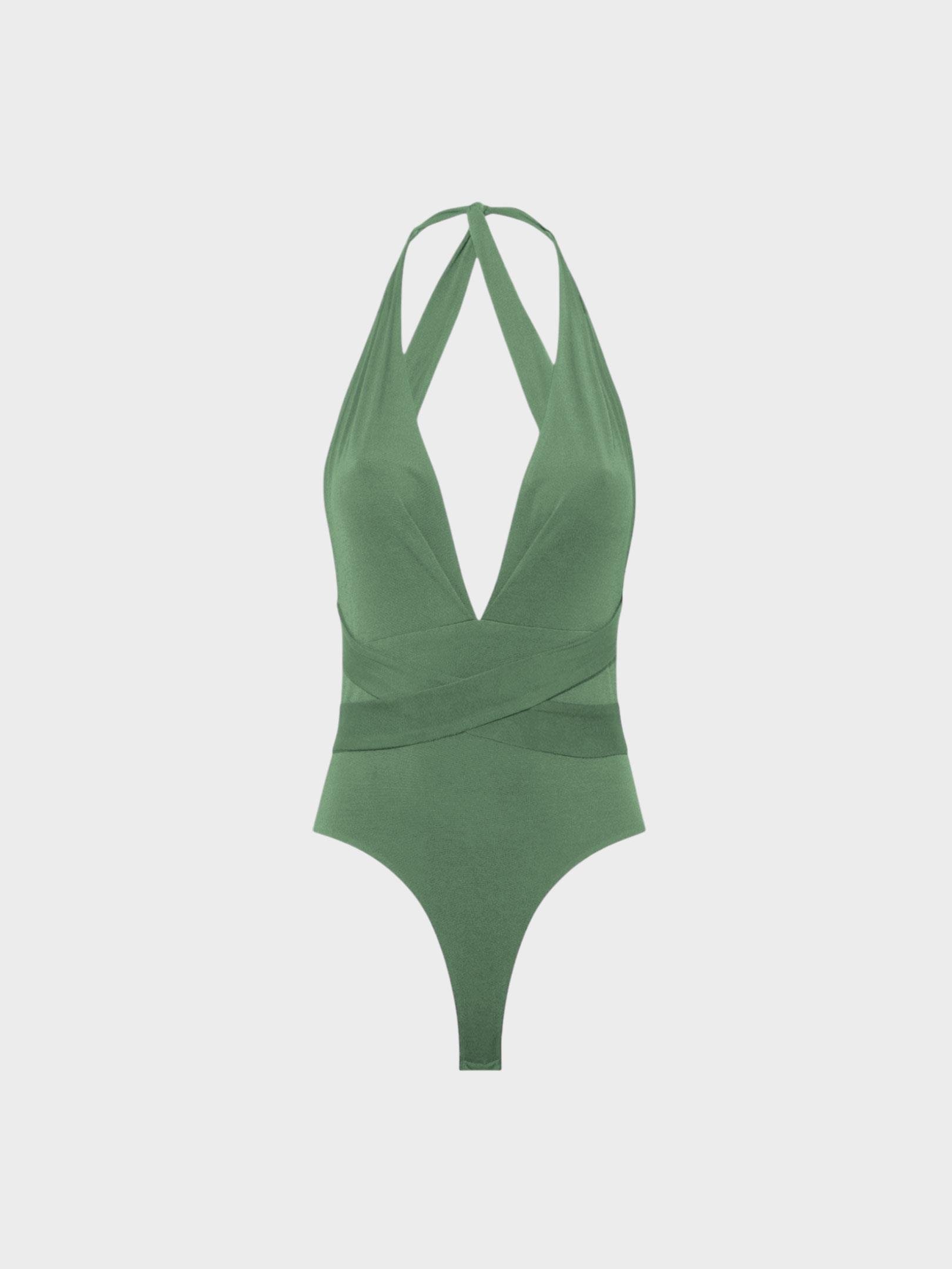 Derin Dekolteli İkonik Body - Haki Kategorisiz Modelleri