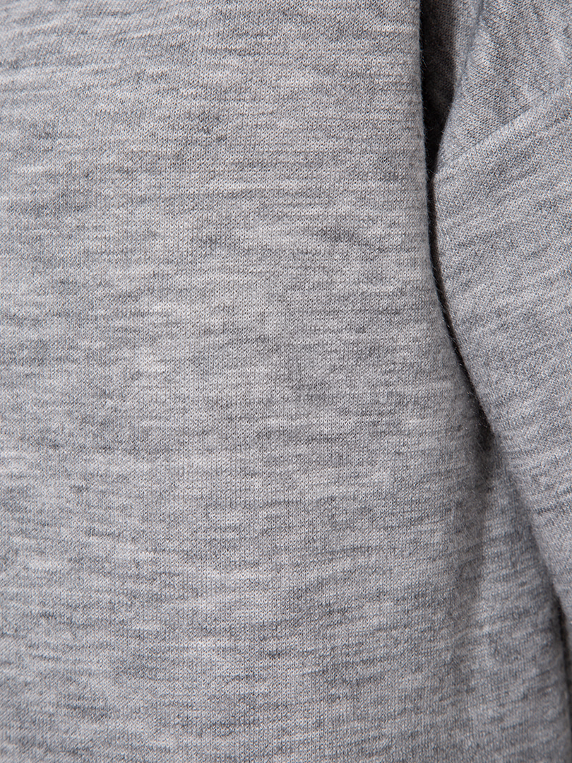 Düşük Omuzlu Dik Yaka Sweatshirt - Gri