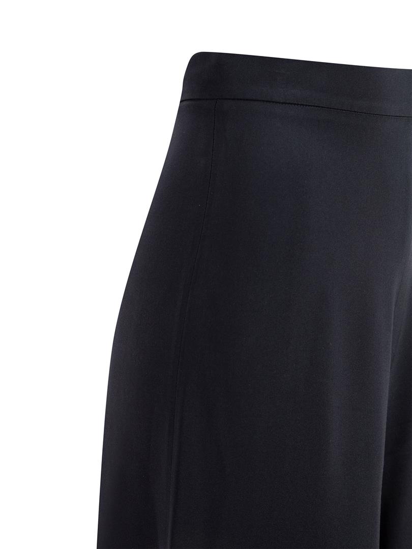 Flare Krep Pantolon - Siyah