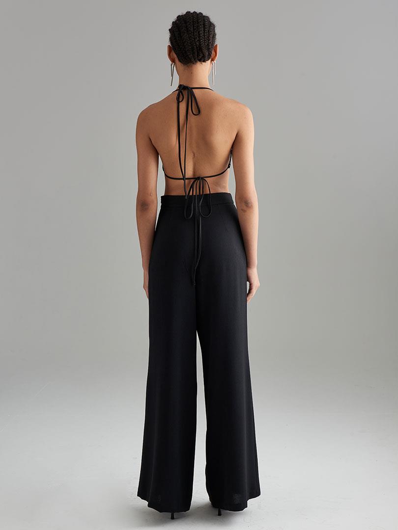 Flare Krep Pantolon - Siyah Pantolon Modelleri