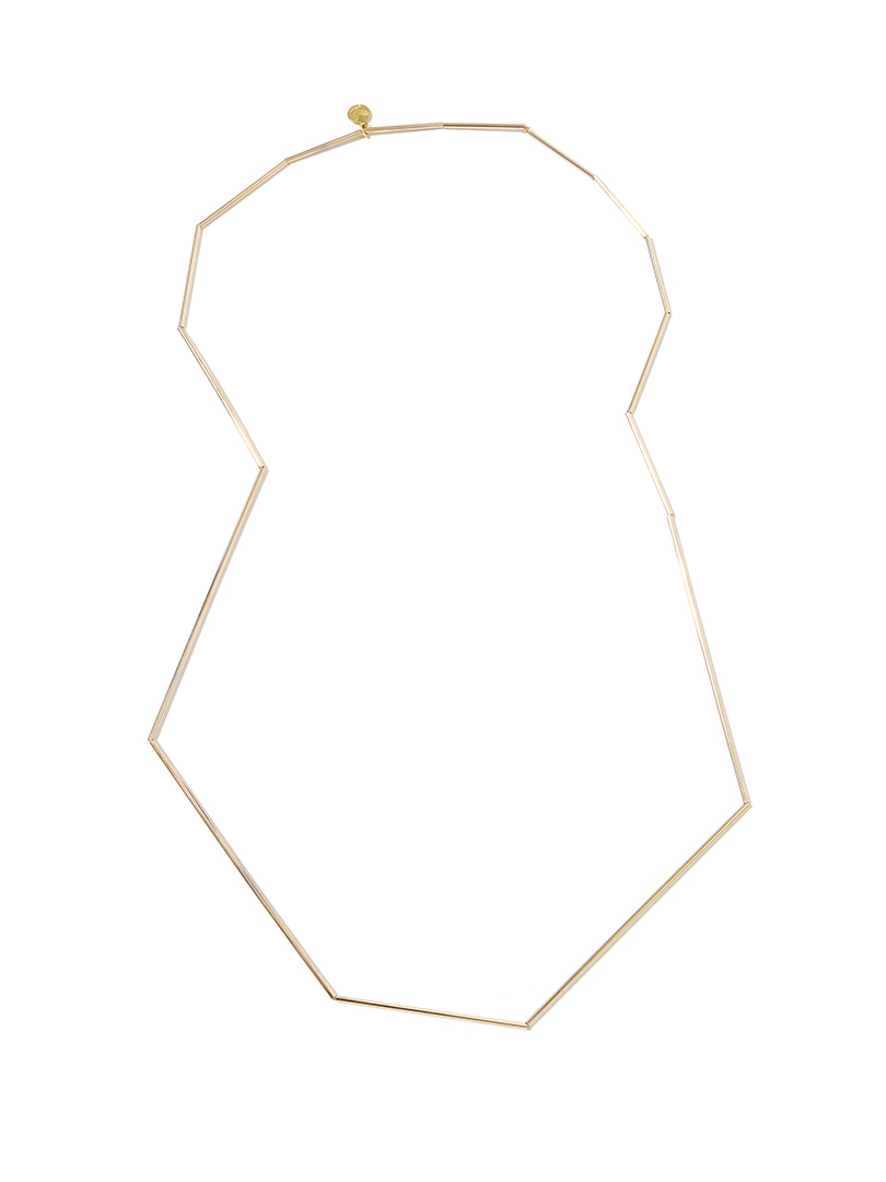Geometrik Şekil Kolye - Gold