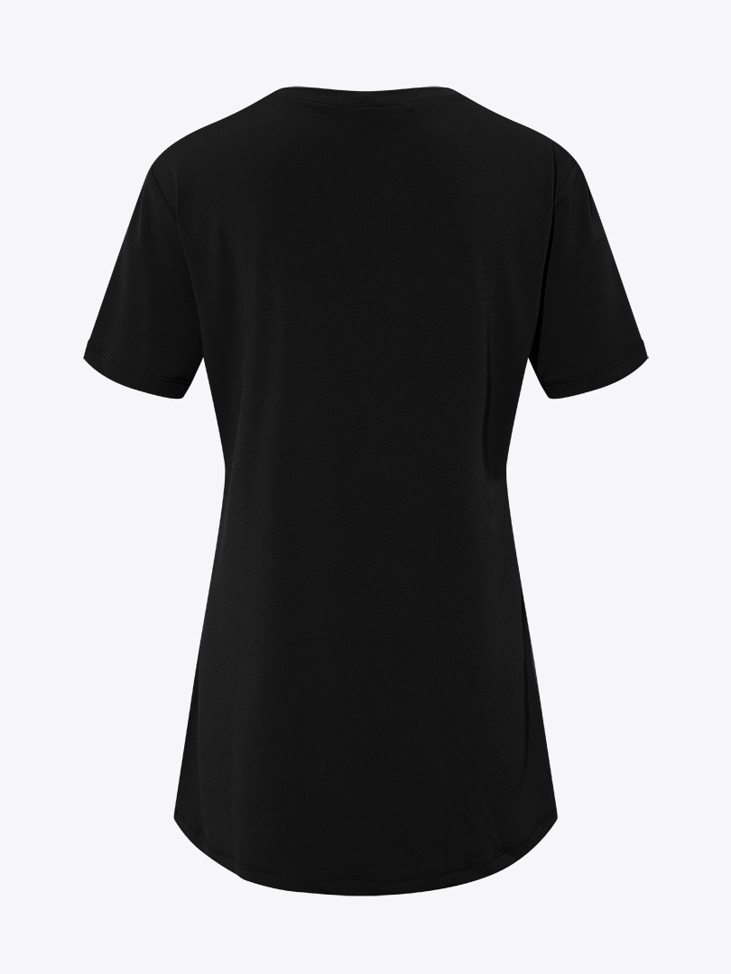 Halka Detaylı T-shirt - Siyah