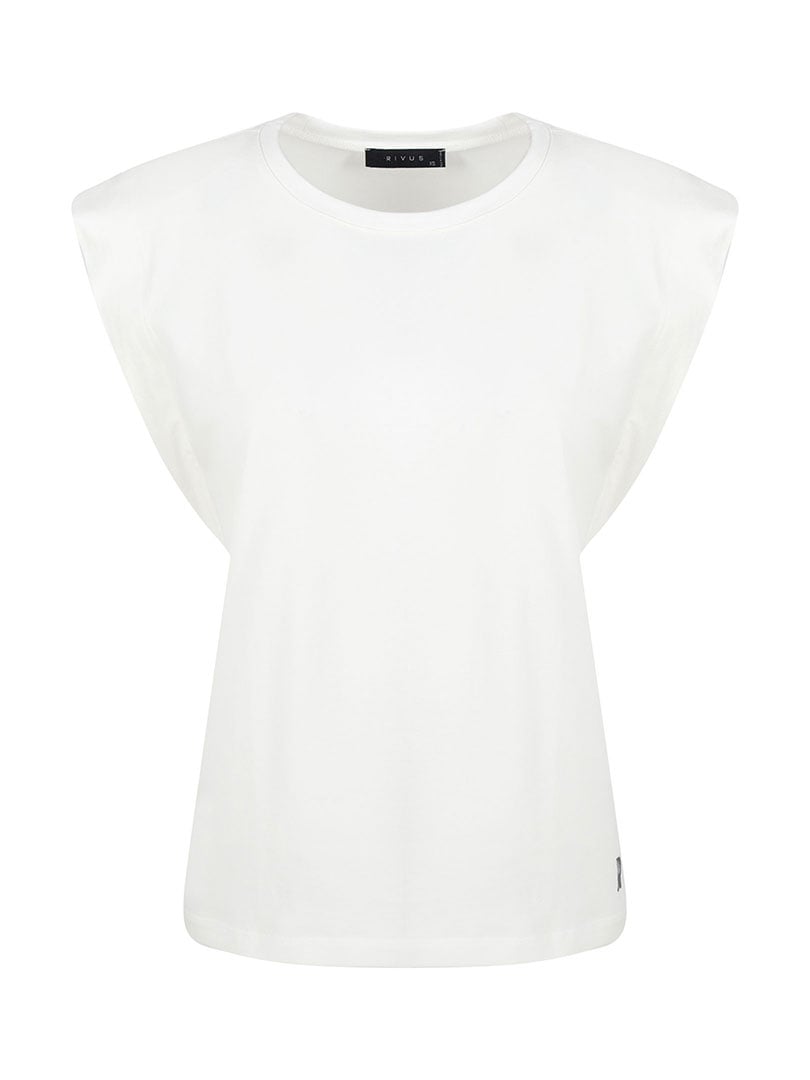 HELIANTHUS Vatkalı T-shirt - Beyaz