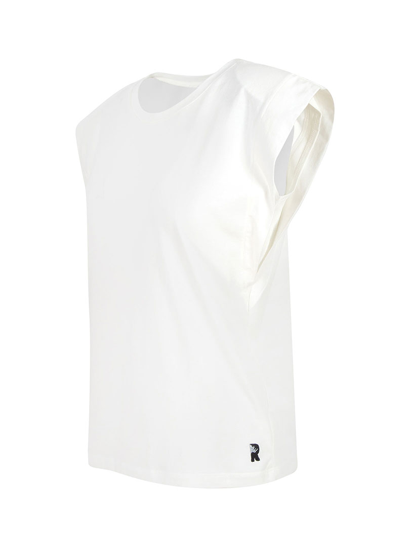 HELIANTHUS Vatkalı T-shirt - Beyaz