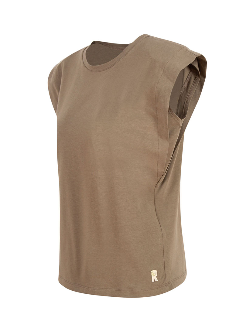 HELIANTHUS Vatkalı T-shirt - Haki