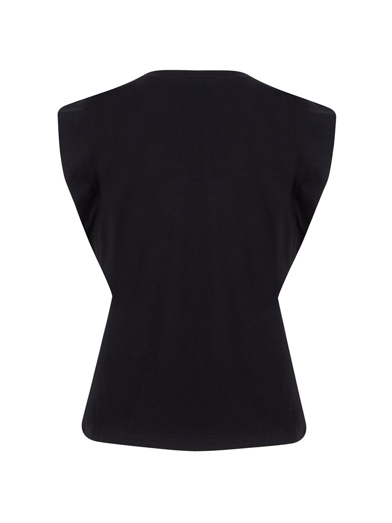 HELIANTHUS Vatkalı T-shirt - Siyah