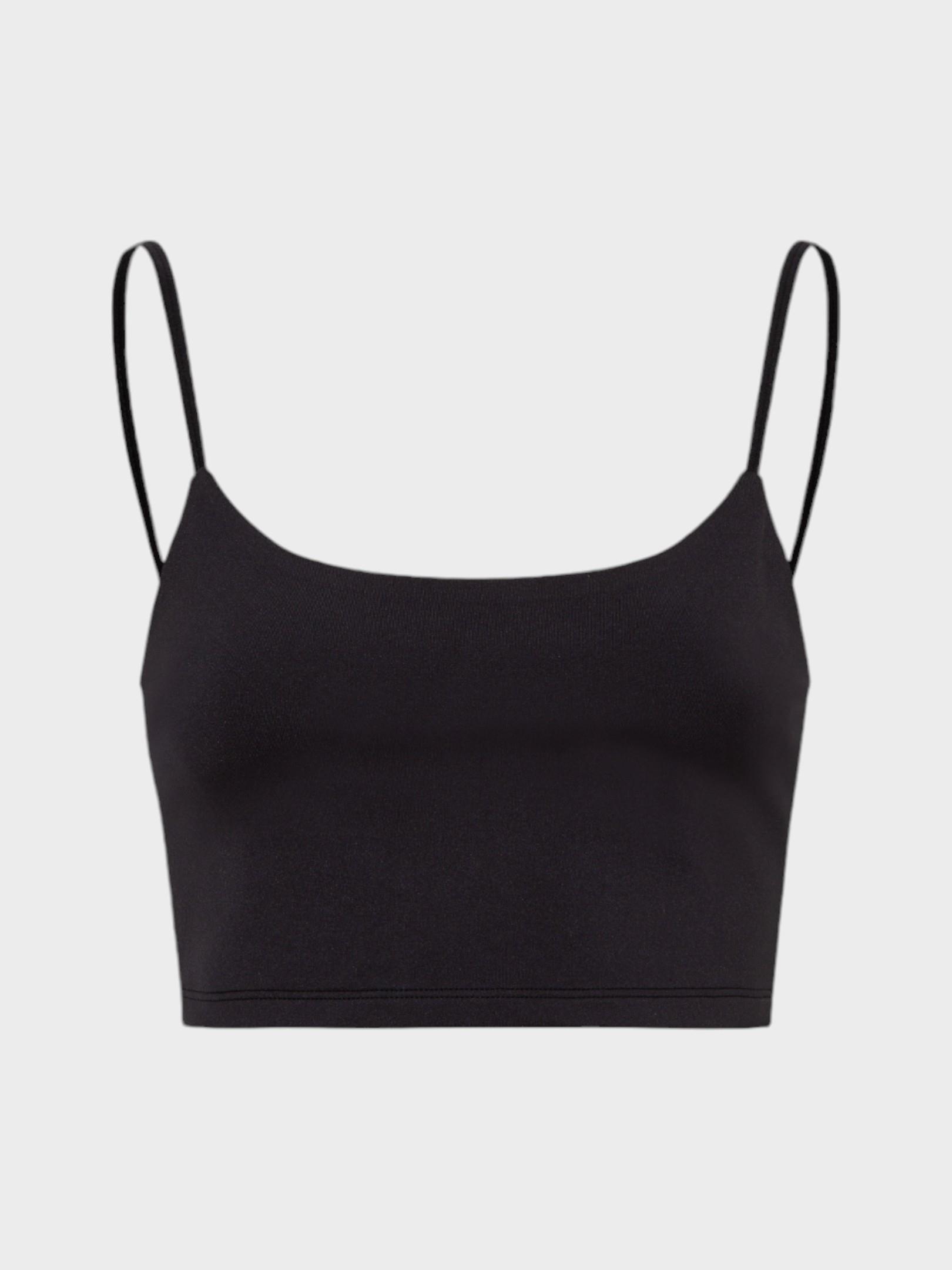 İp Askılı Yuvarlak Yakalı Crop  Body- Siyah Body Modelleri