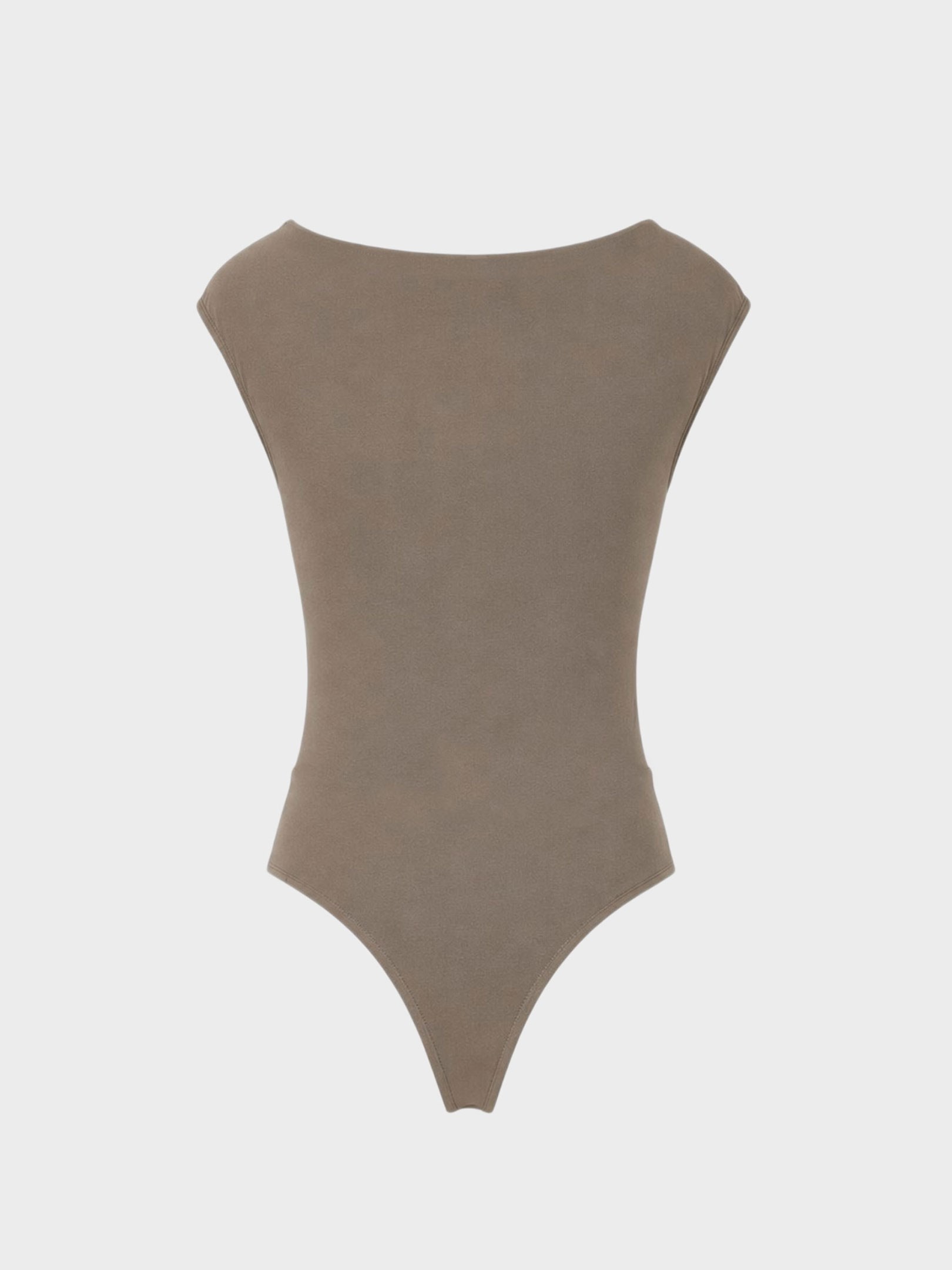 Kadın, Bayan Asimetrik Yaka Detaylı Body - Vizon Body Modelleri