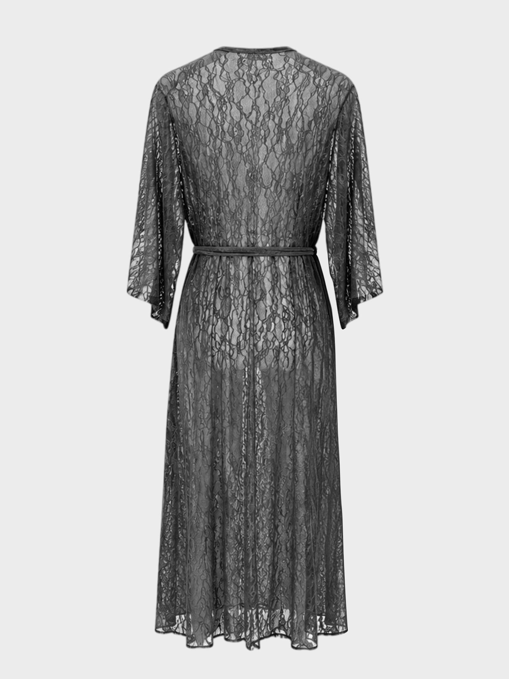 Kadın, Bayan Dantel Beli Kesik Detaylı Kollu Kimono Kategorisiz Modelleri