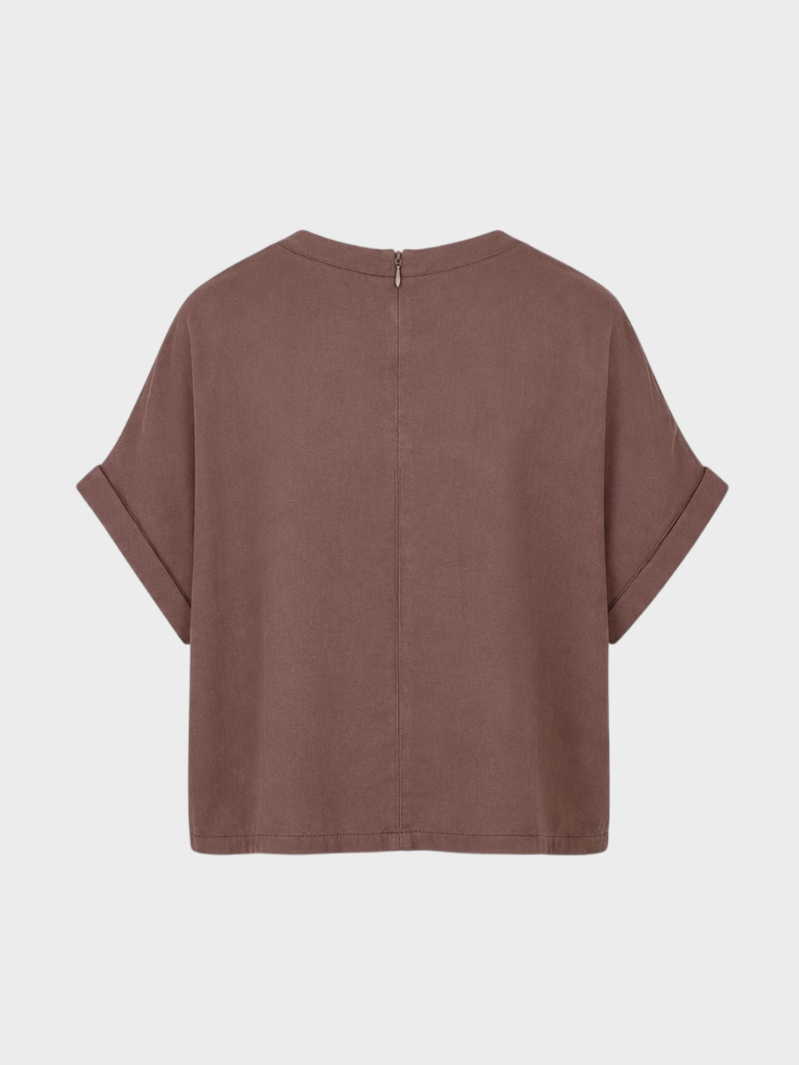 Kadın, Bayan Modal Rahat Kesim T-shirt - Kahve Kategorisiz Modelleri