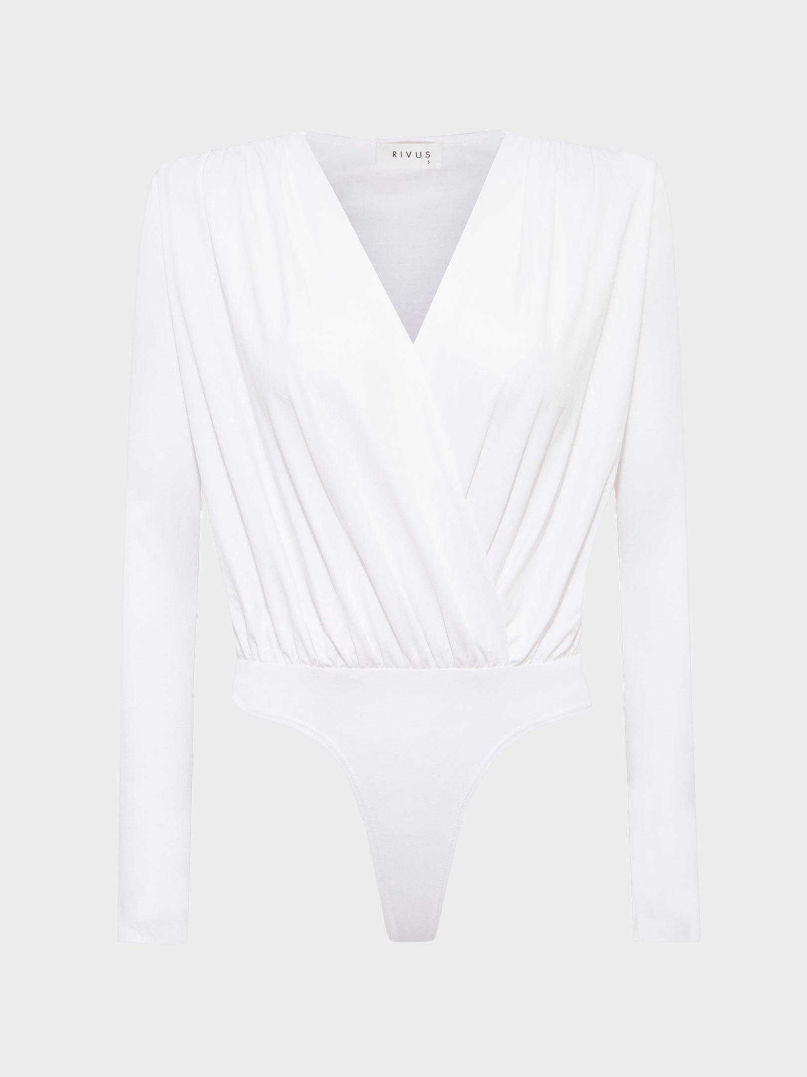 Kadın, Bayan V Yakalı Büzgülü Uzun Kollu Body Kategorisiz Modelleri