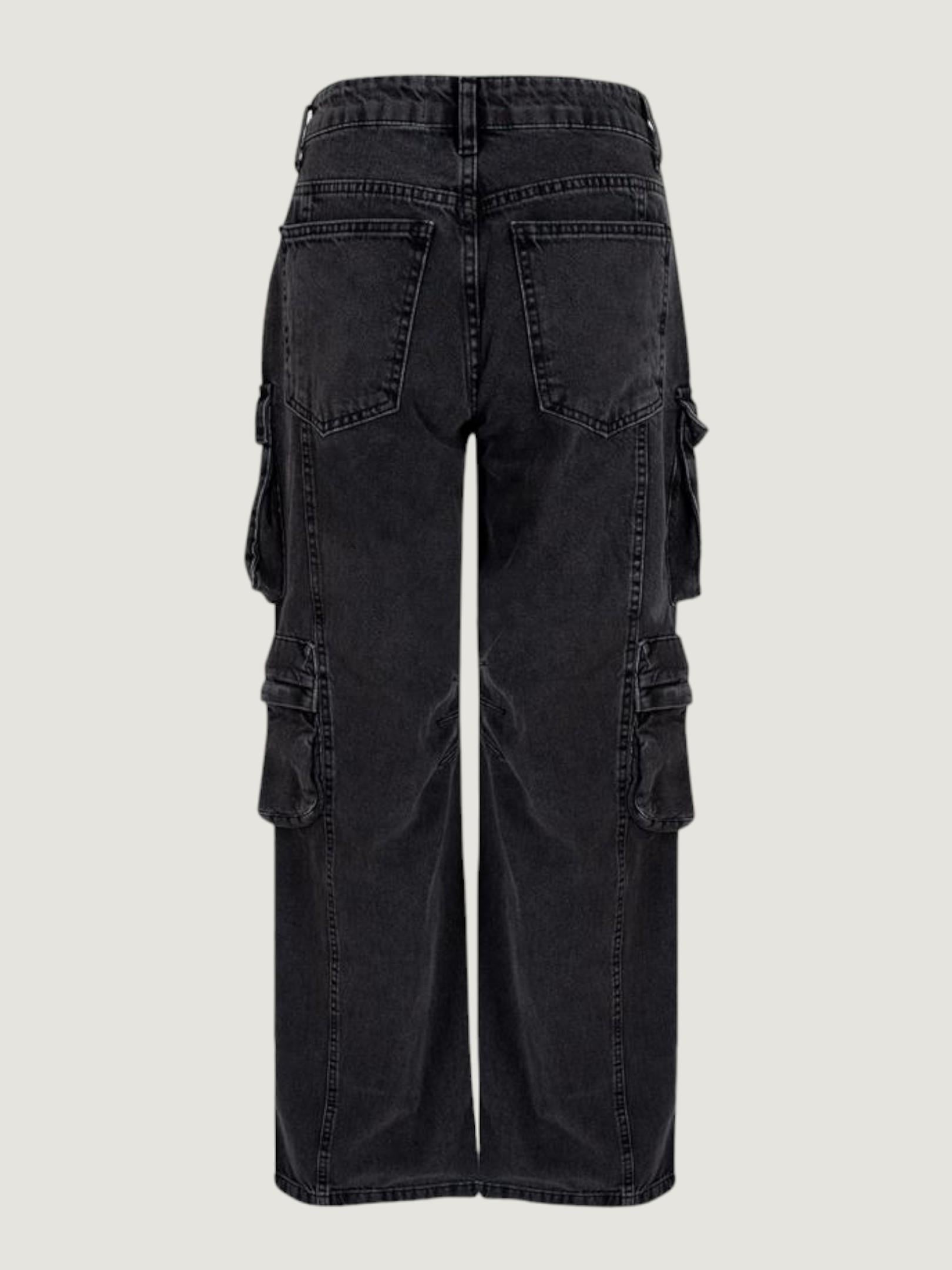 Kargo Cepli Jean Pantolon - Siyah Pantolon Modelleri