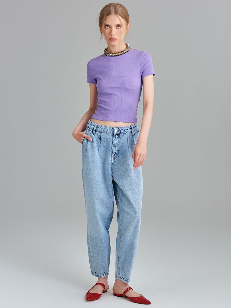 Kaşkorse Basic Tişört - Lila