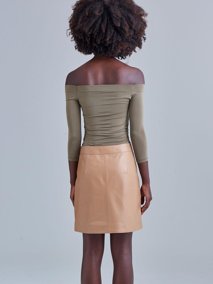 Kayık Yaka Body - Nude