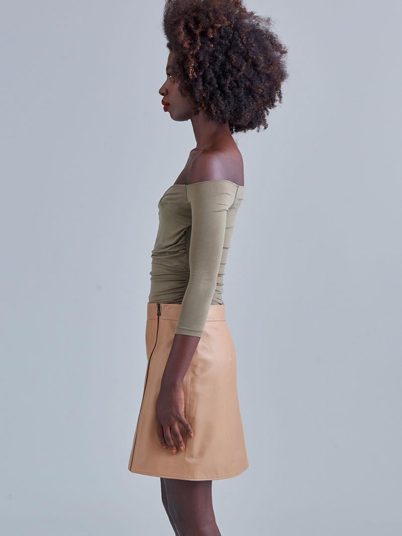Kayık Yaka Body - Nude