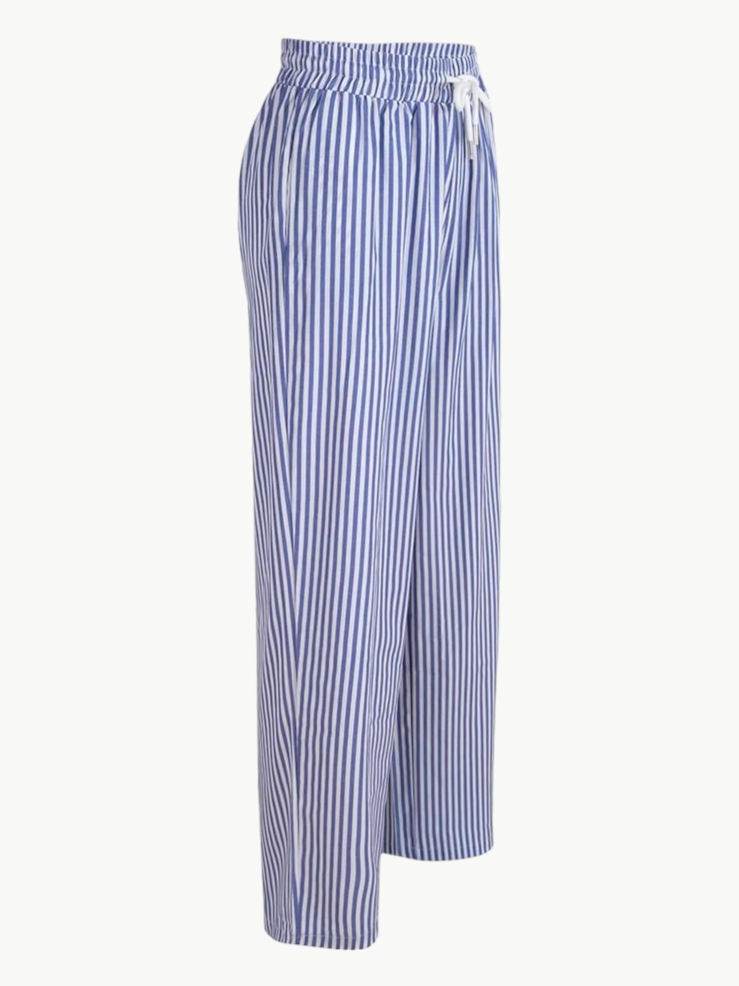 Koton Pantolon - Mavi Çizgili Pantolon Modelleri