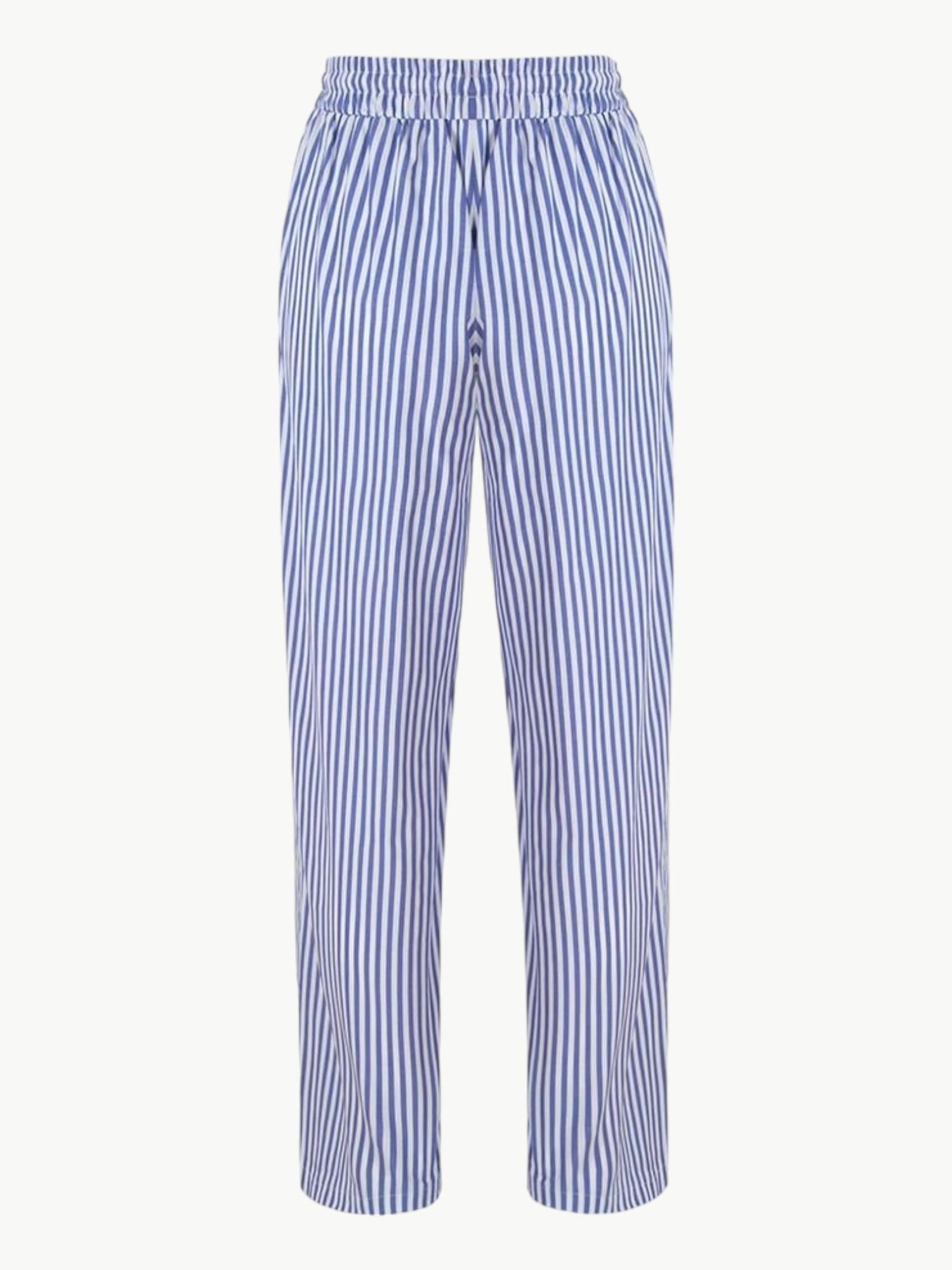 Koton Pantolon - Mavi Çizgili Pantolon Modelleri