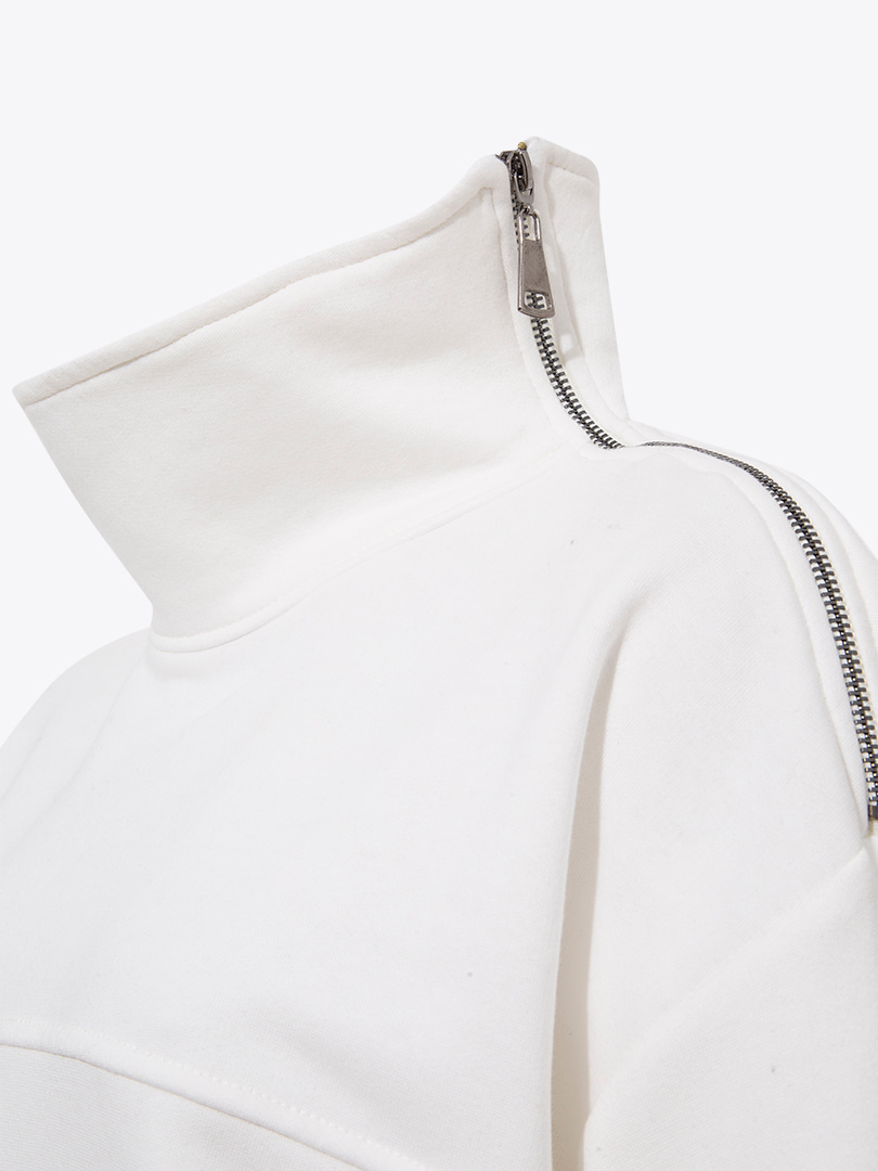 Kuş Tüylü Sweatshirt - Ekru