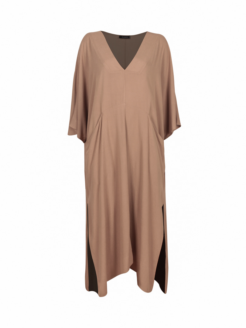 Loose Fit Pareo-Elbise - Camel