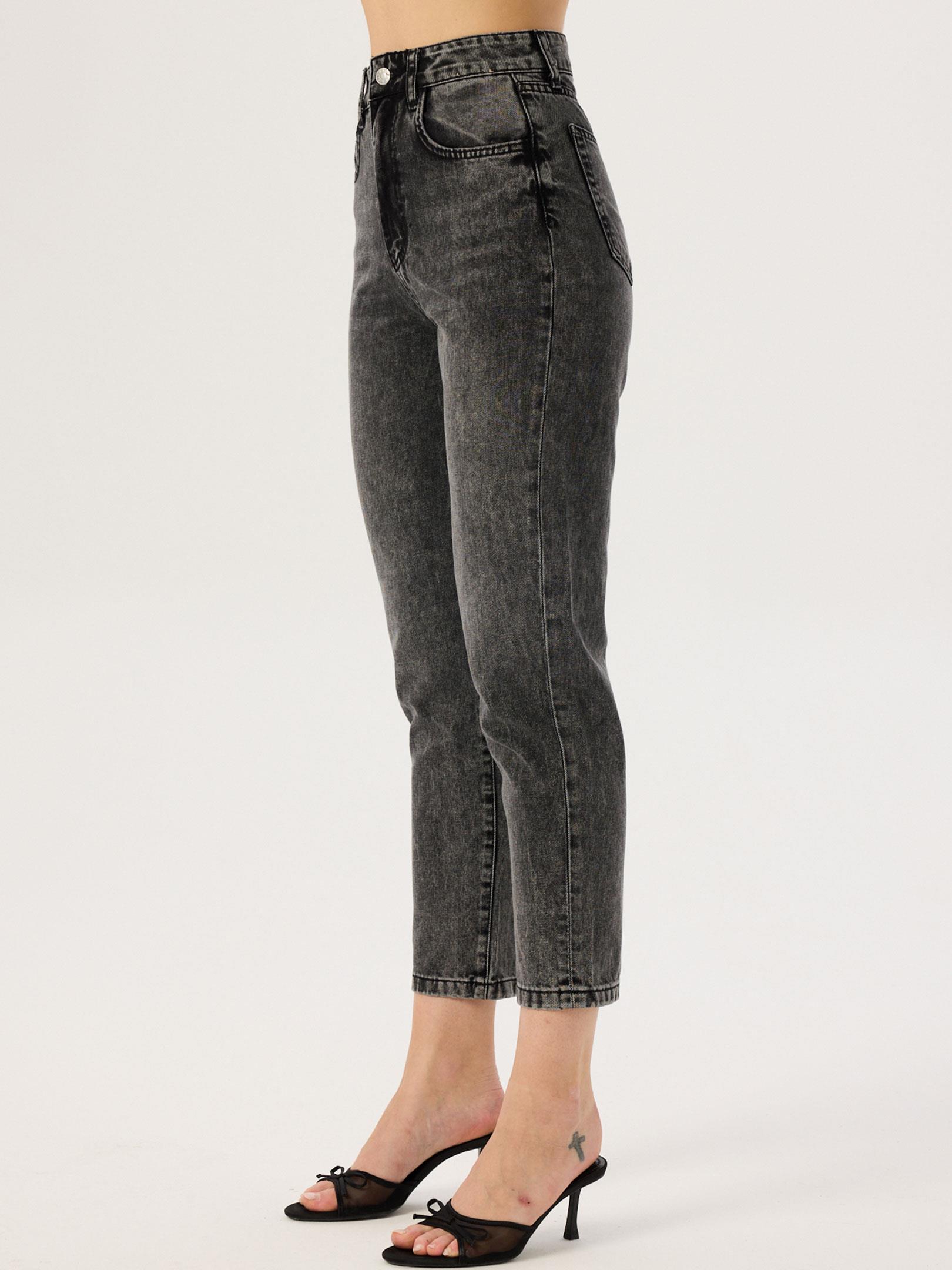 Mom Fit Jean Pantolon - Antrasit Pantolon Modelleri