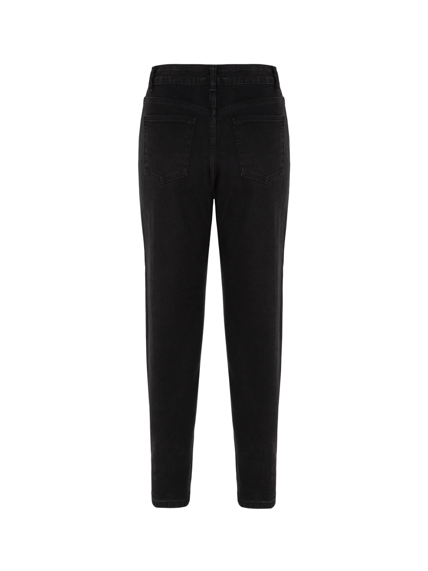 Mom Fit Jean Pantolon - Siyah Pantolon Modelleri