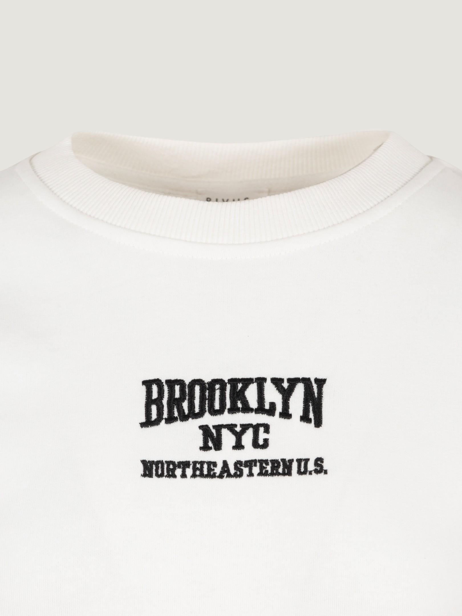 Nakış Detaylı Oversize Sweatshirt - Beyaz Sweatshirt Modelleri