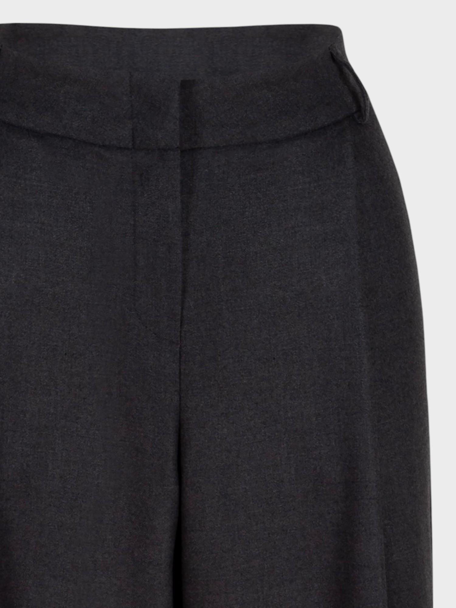 Önü Pileli Bol Paça Pantolon - Gri Pantolon Modelleri