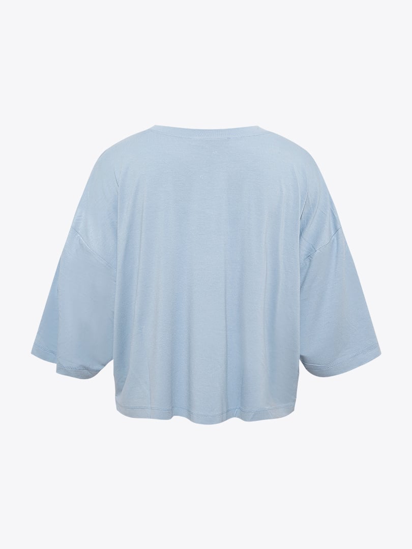 Oversize Crop T-shirt - Mavi