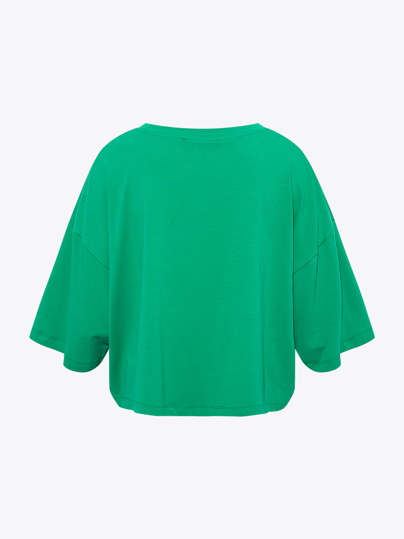 Oversize Crop T-shirt - Yeşil