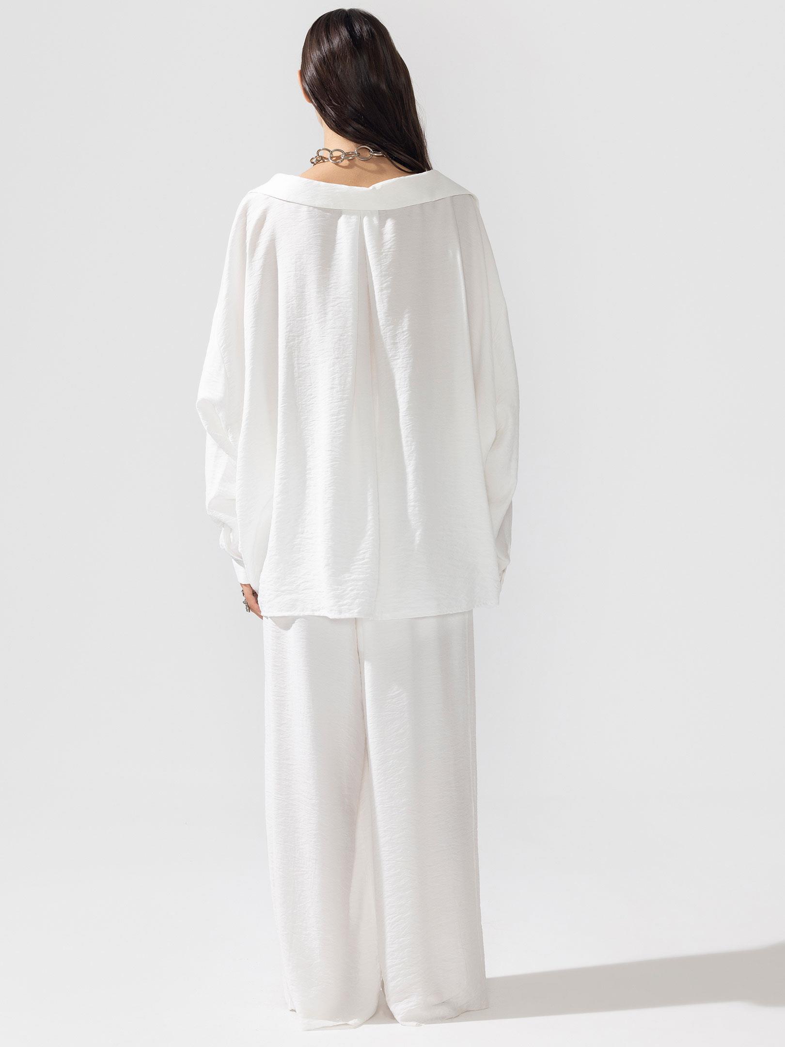 Oversize Gömlek - Ekru