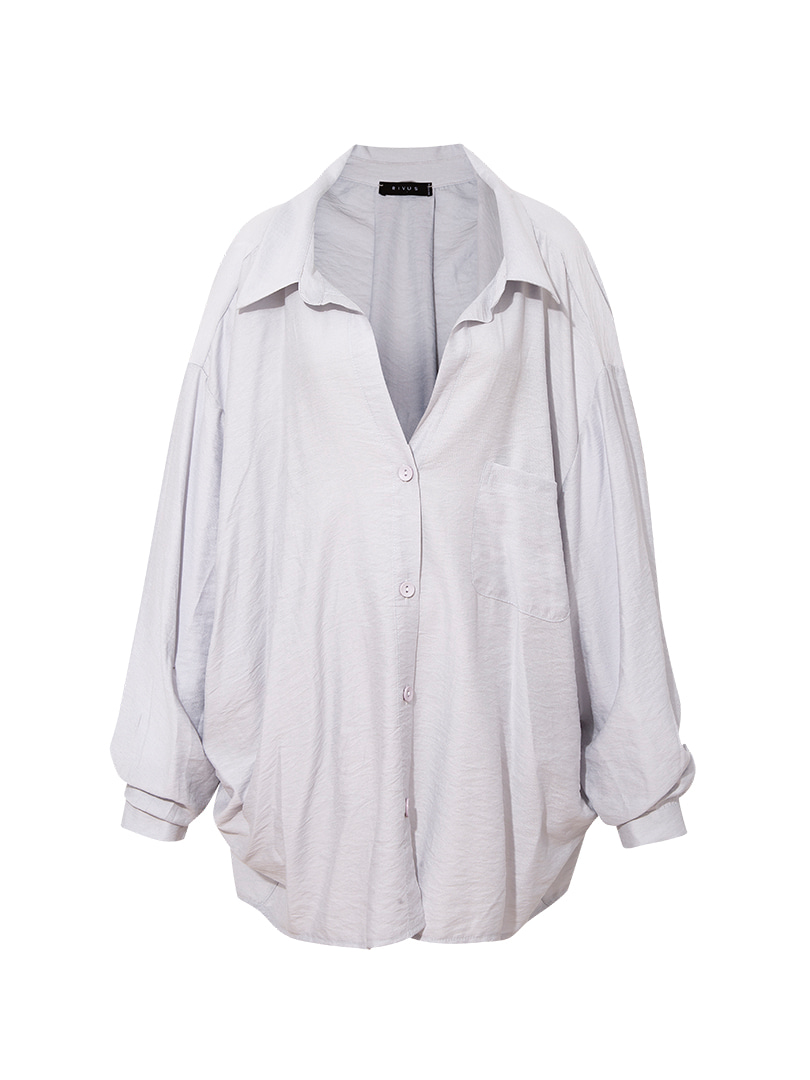 Oversize Gömlek - Gri