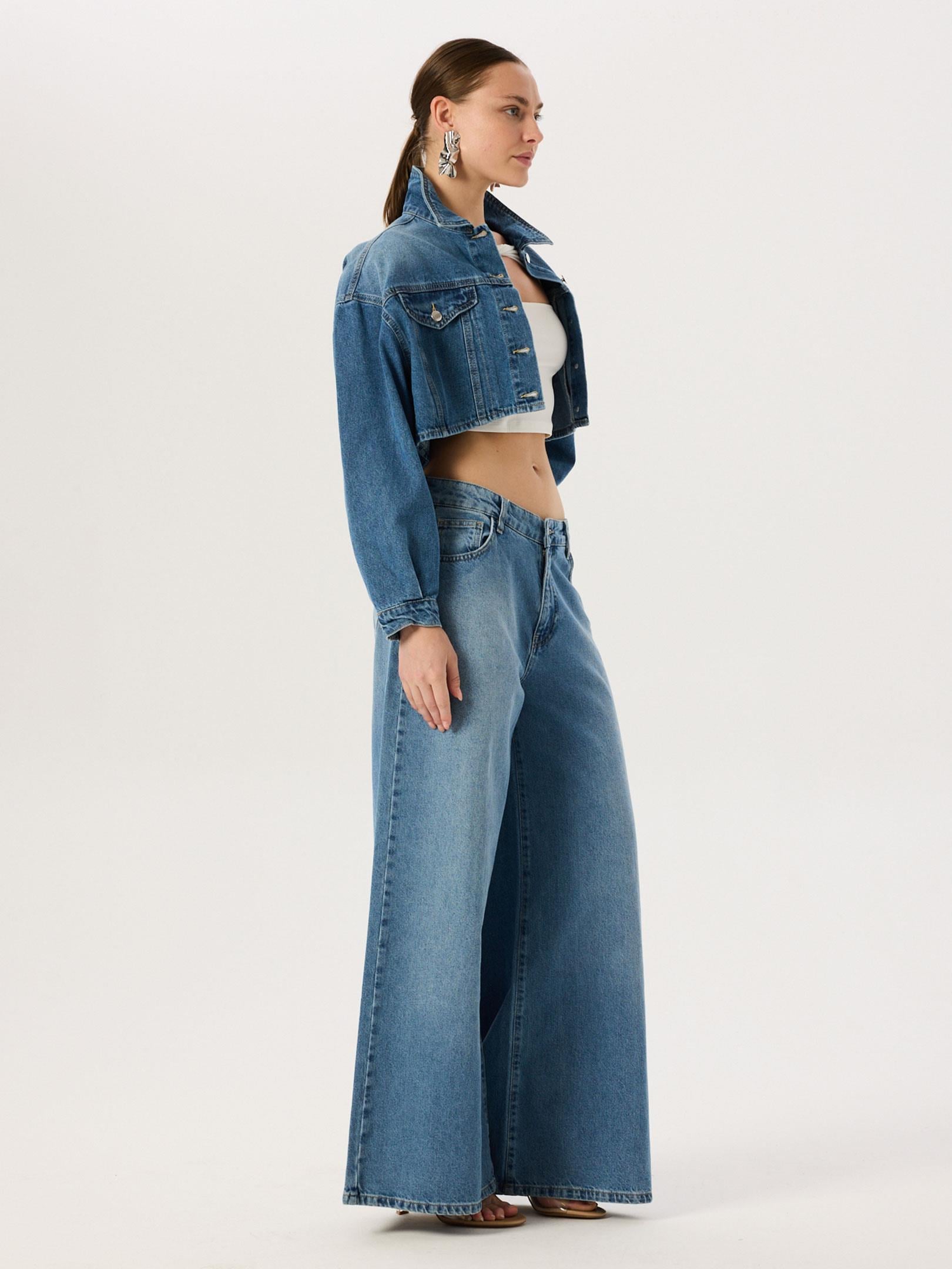 Oversize Jean Ceket - Mavi Ceket Modelleri