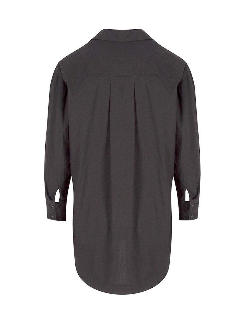 Oversize Kesim Koton Gömlek - Siyah Gömlek Modelleri