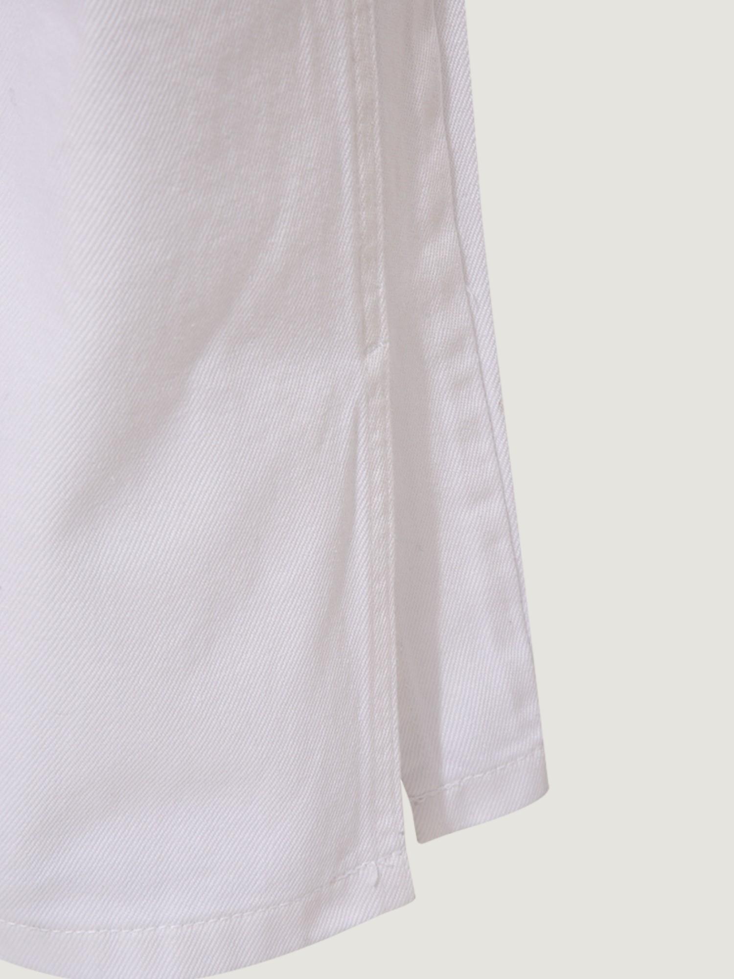 Paçaları Yırtmaçlı Yüksek Bel Wide Leg Jean - Beyaz Pantolon Modelleri