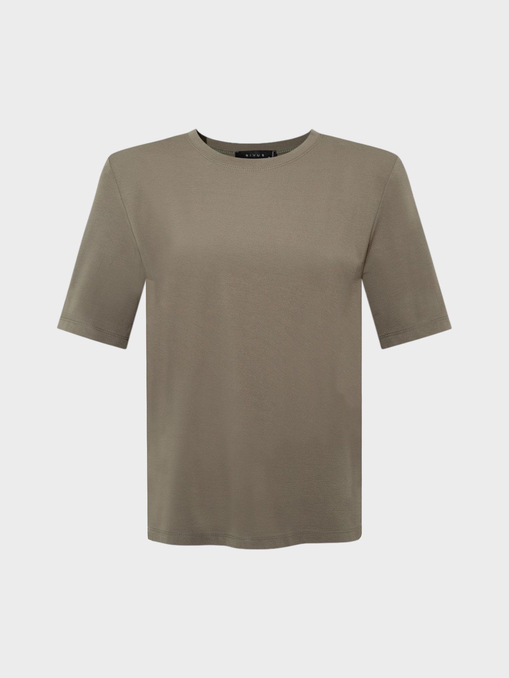 Premium Yumuşak Tuşeli Vatkalı T-Shirt - Haki T-shirt Modelleri