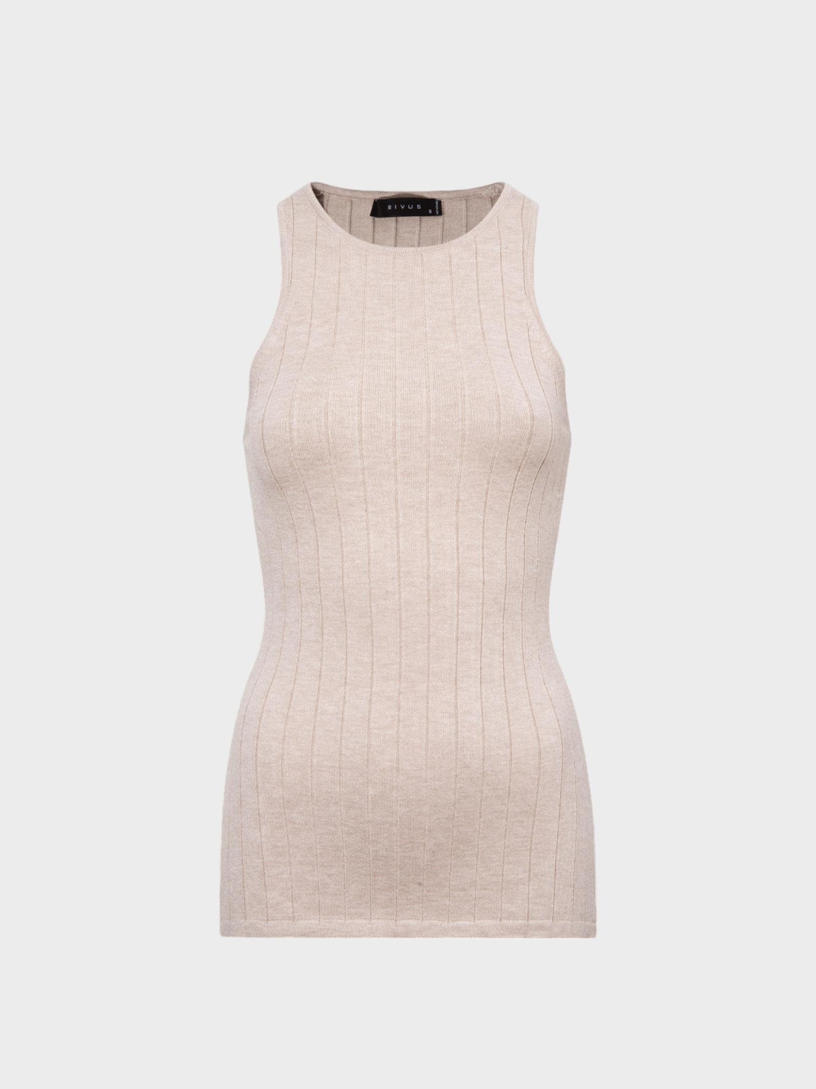 Sıfır Kollu Halter Yaka Örme Bluz Kategorisiz Modelleri