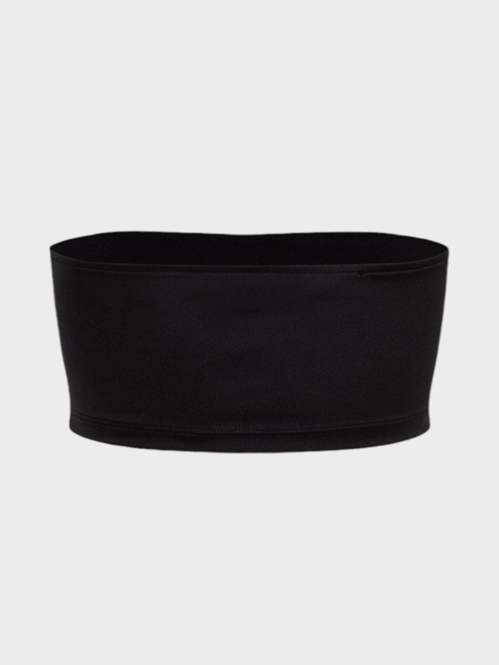 Straplez Crop Büstiyer - Siyah Body Modelleri