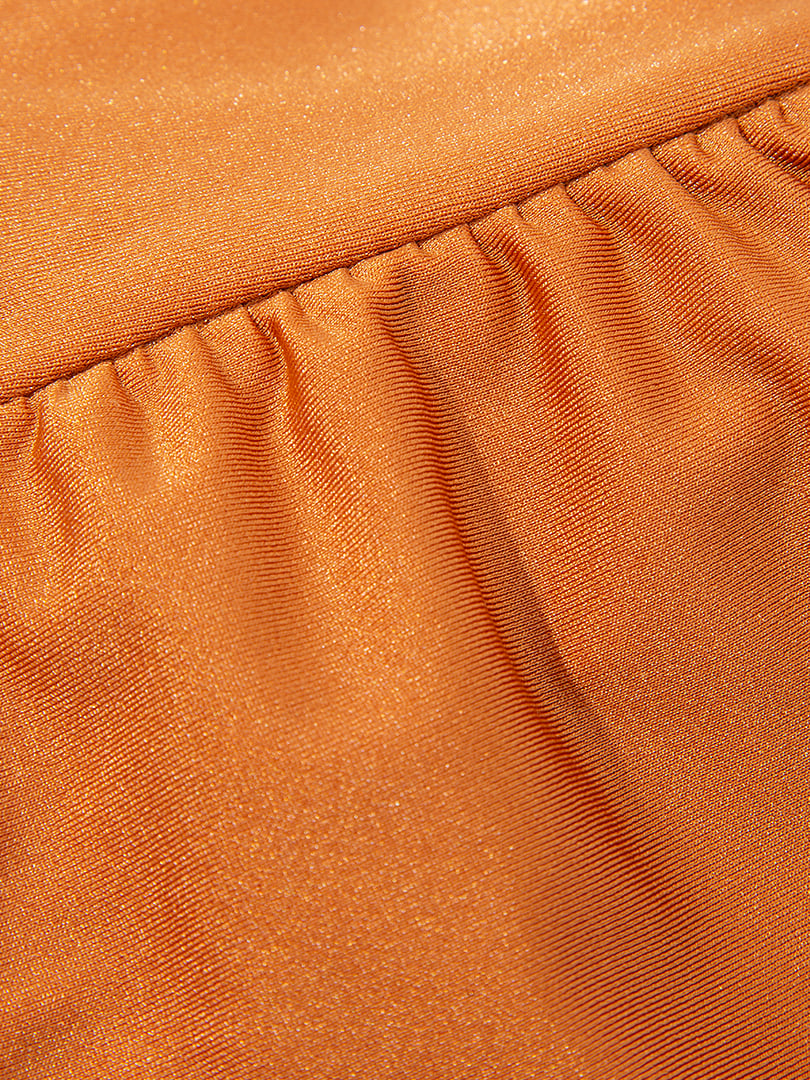 Straplez Kayısı Rengi Bikini Takımı - Oranj