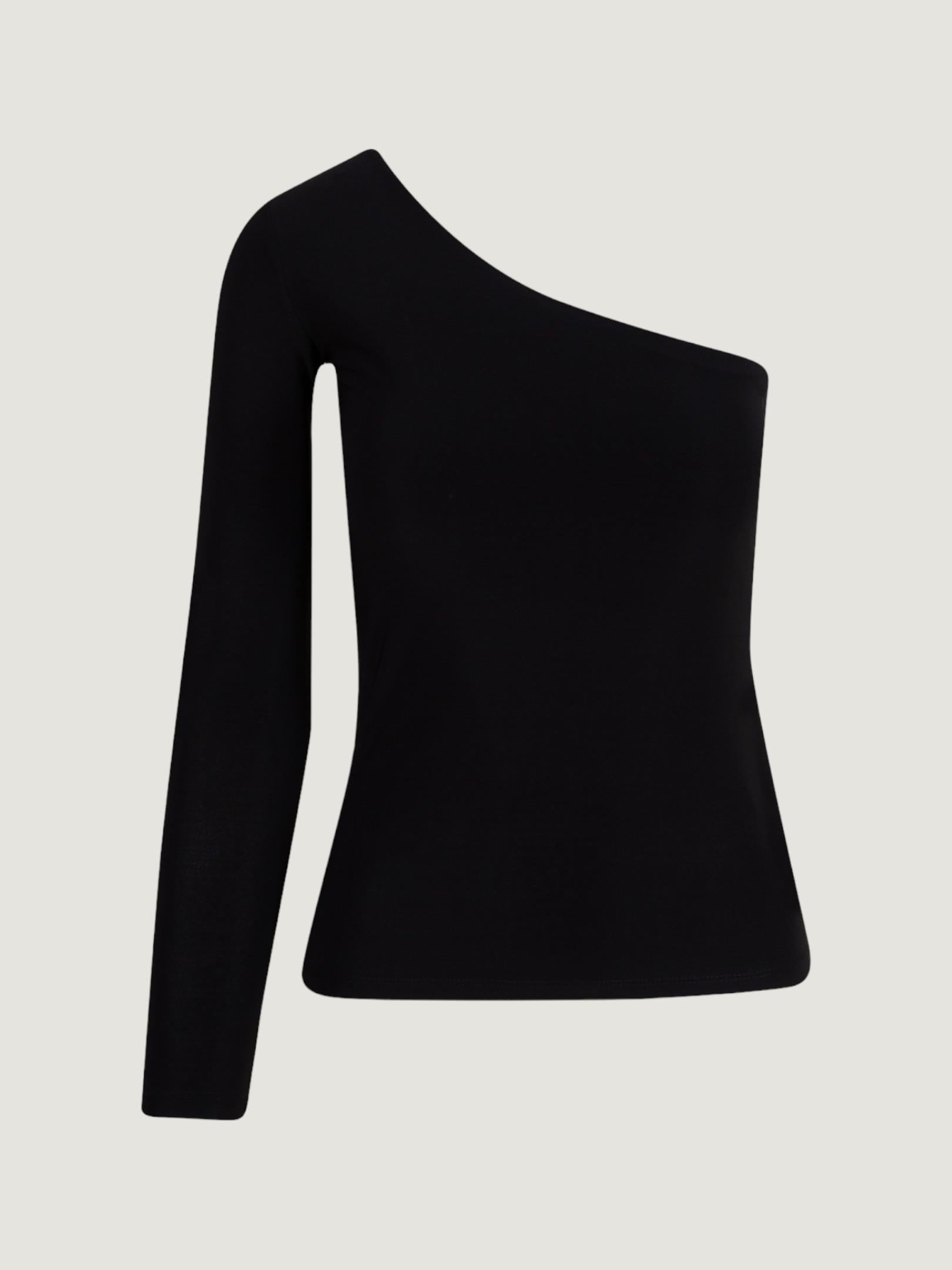 Tek Omuz Uzun Kol Body - Siyah Body Modelleri