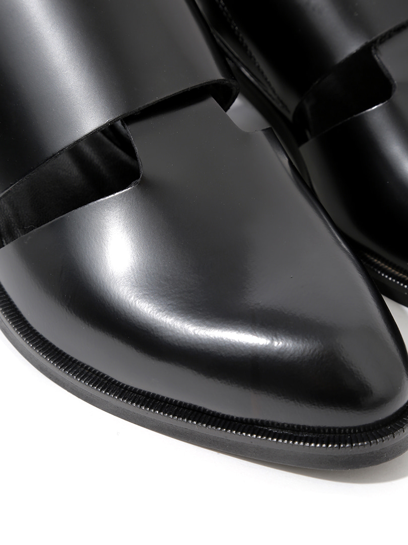Topuklu Bantlı Loafer - Siyah