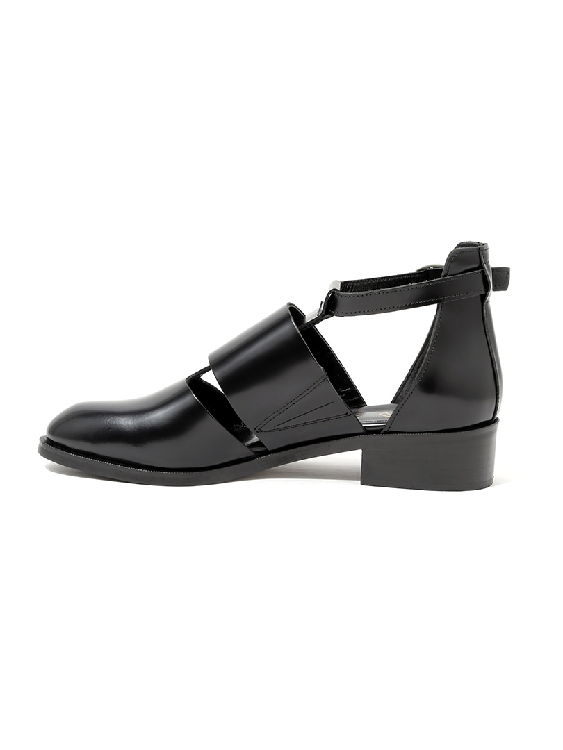 Topuklu Bantlı Loafer - Siyah