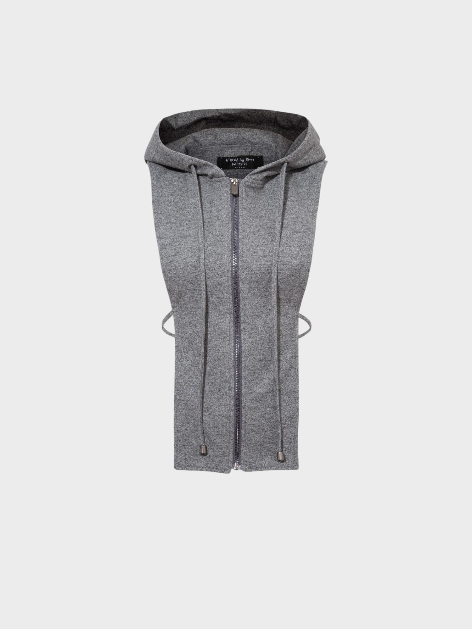 Trençkot Veya Ceket İçi Kapüşonlu Sweatshirt Görünümlü İç Parça - Gri Şapka Modelleri