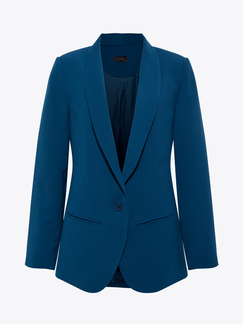 Uzun Blazer Ceket - Petrol