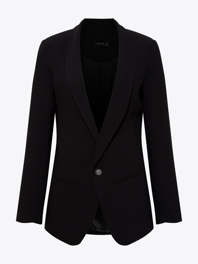 Uzun Blazer Ceket - Siyah