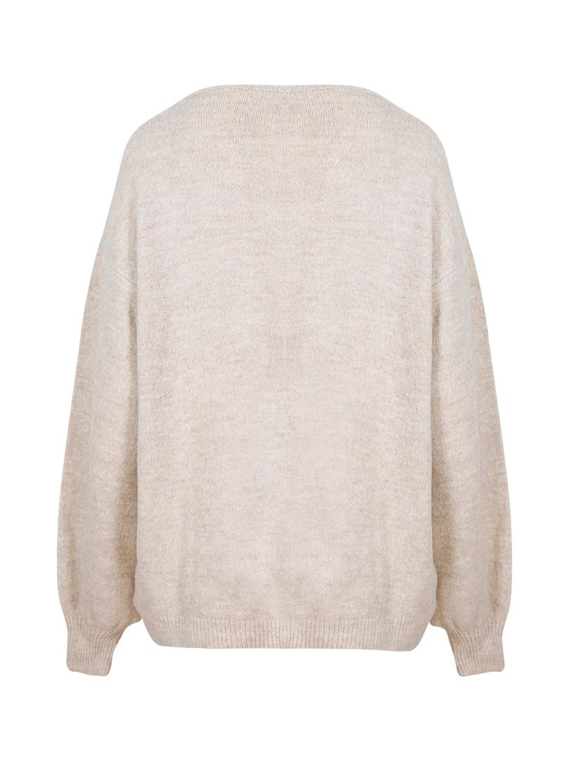 V Yaka Oversize Triko - Vizon Triko & Kazak Modelleri