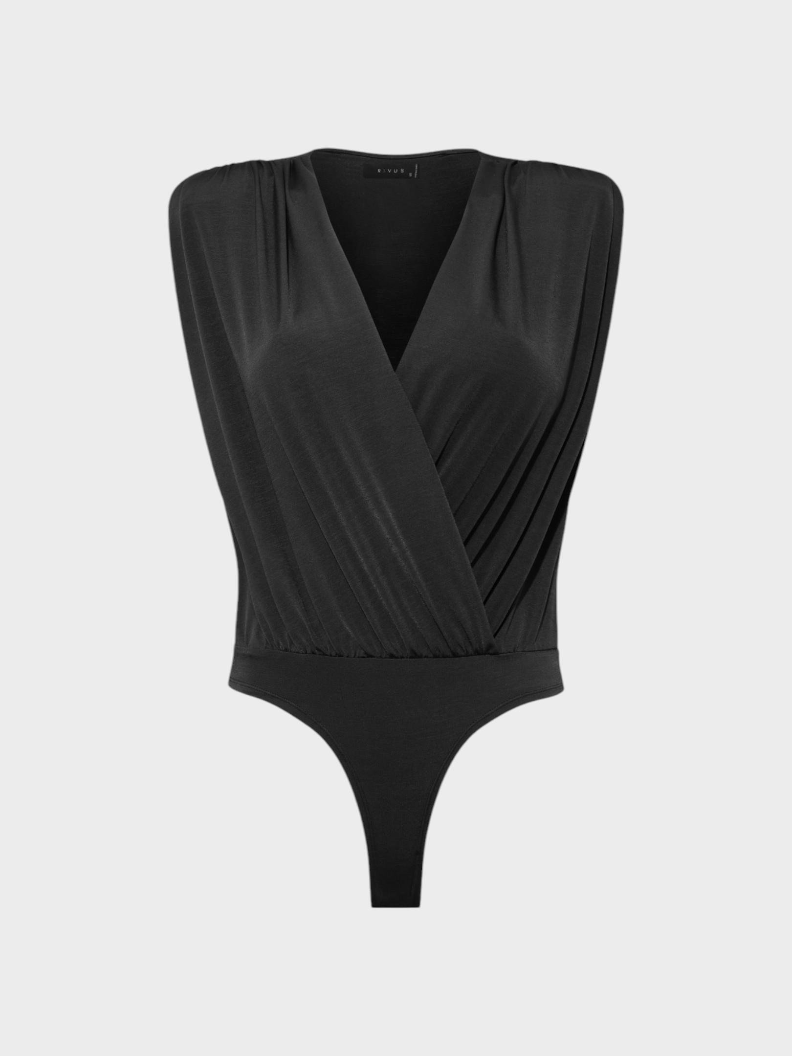 V Yakalı Önü Büzgülü ve Omuzu Vatka Detaylı Body Kategorisiz Modelleri