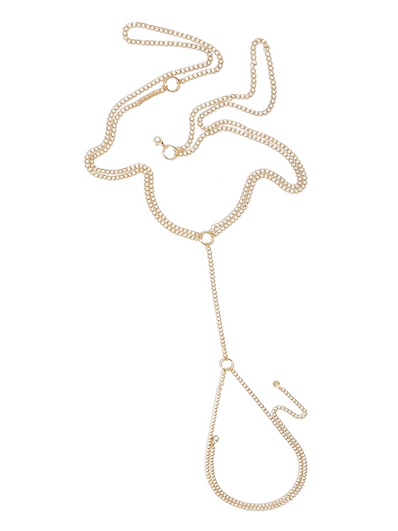 Vücut Zincir Kolye - Gold