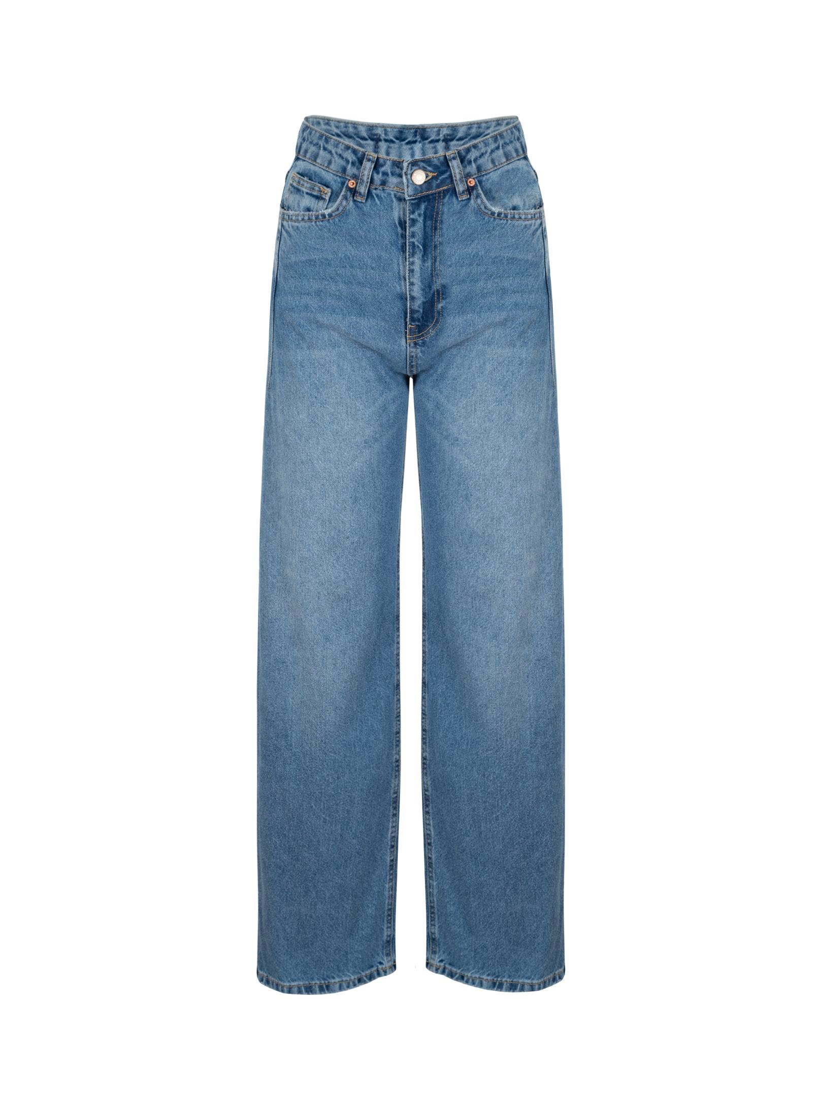 Wide Leg Jean Pantolon - Indigo Pantolon Modelleri
