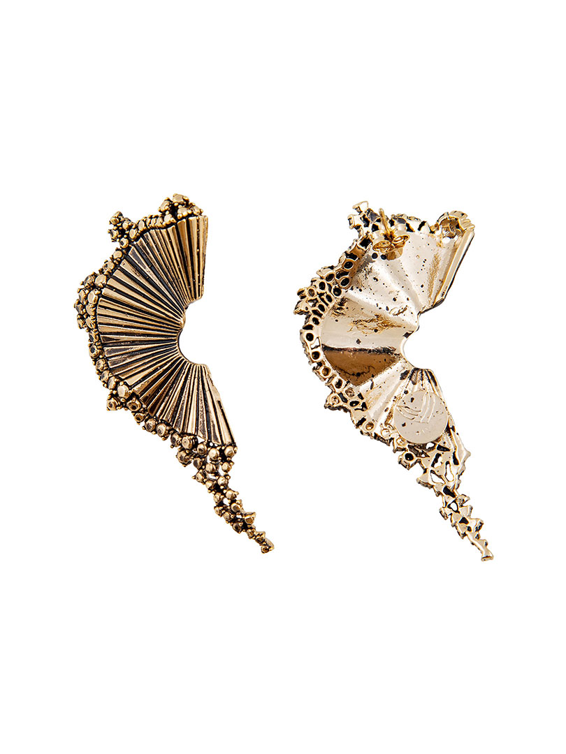 Yelpaze Küpe - Gold
