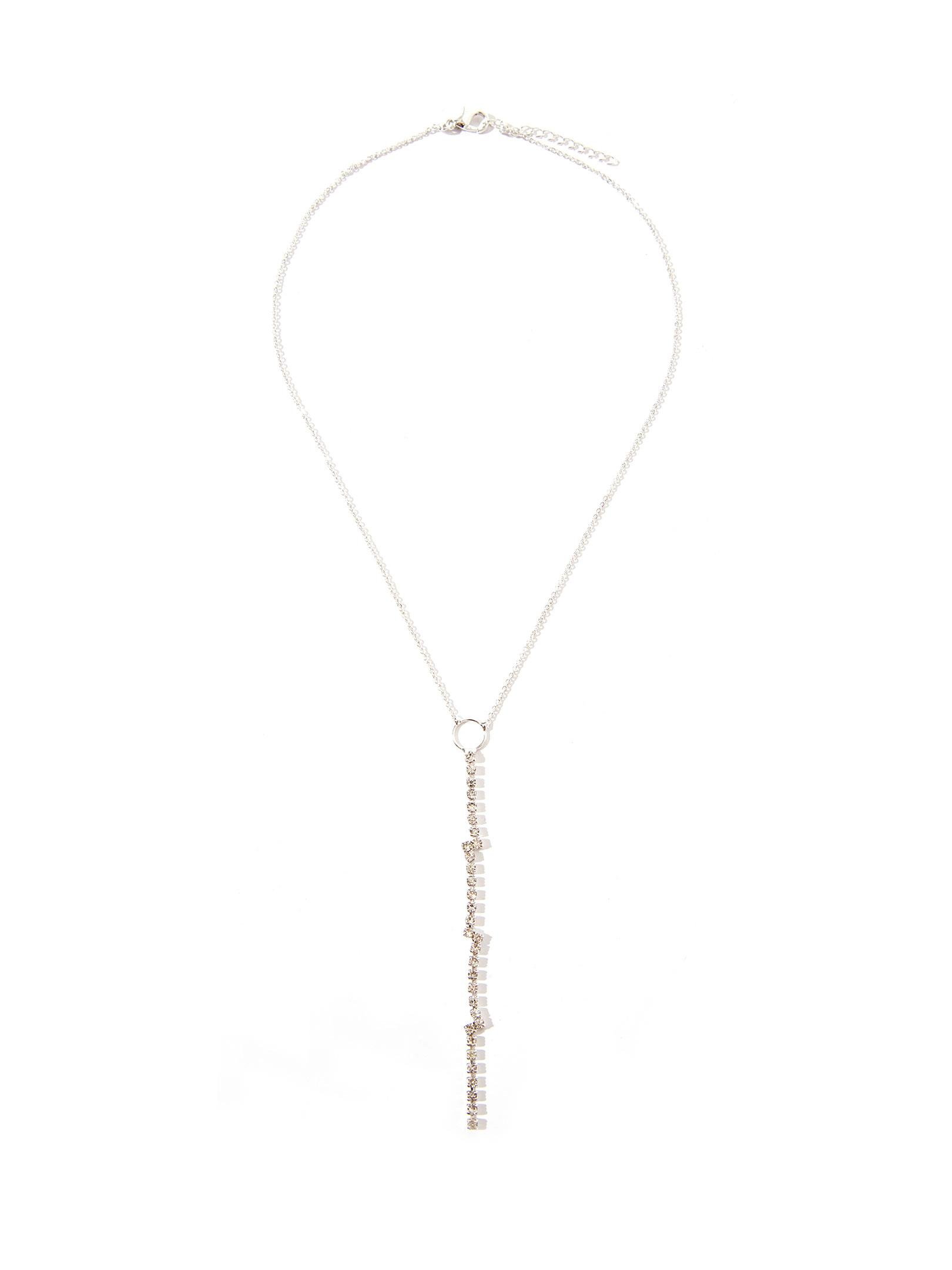 Zigzag Taşlı İnce Zincir Kolye Kategorisiz Modelleri